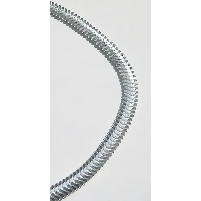 Srebrna bransoletka żmijka 4 mm
