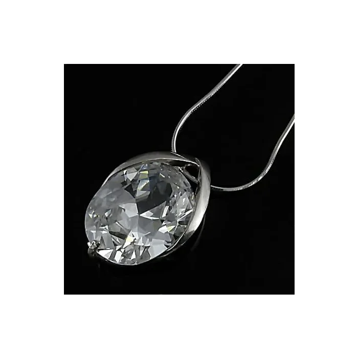 Wisiorek srebrny z dużą cyrkonią